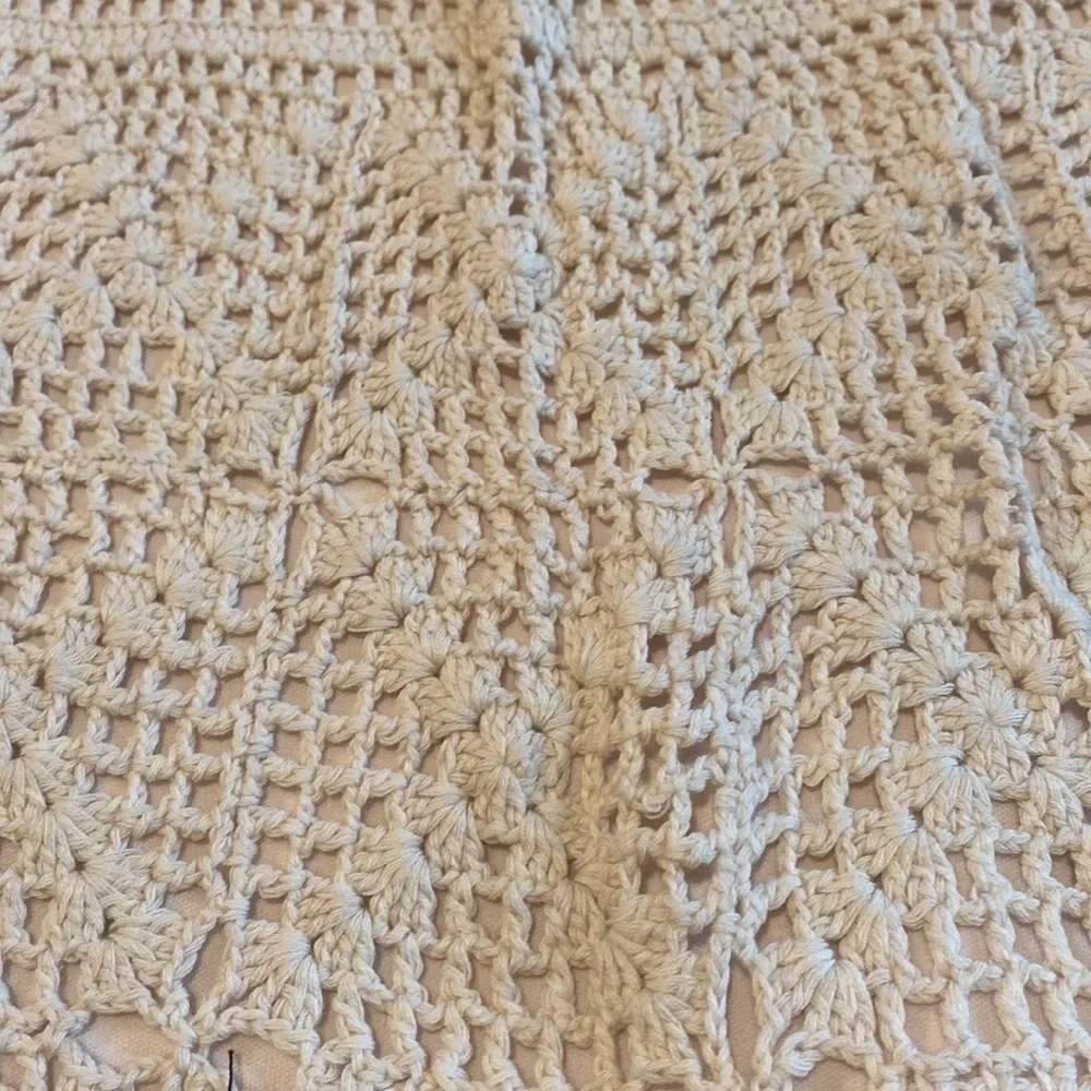 Cream Crocheted Skirt Size Small in Like New Condition